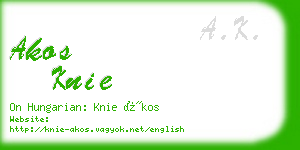 akos knie business card